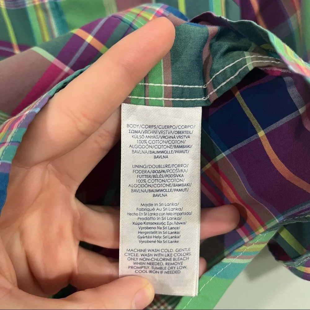 Chaps size 2X plaid button down shirt - Picture 5 of 13